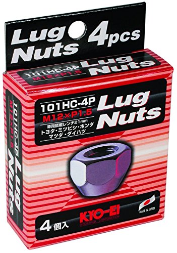 KYO-EI ( 協永産業 ) ホイールナット ラグナット 【 M12 x P1.5 】 21HEX 【 貫通タイプ 】 101HC-4P