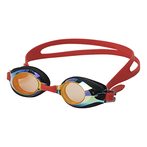 [アリーナ] 【FINA承認】 スイミングゴーグル ジュニア用 【トレンティ】 オレンジ×ブラック×スモーク×レッド フリーサイズ ミラーレンズ