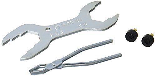 SANEI(サンエイ) 水栓スパナセット 水栓補修用 工具 5サイズに対応 鋼製 ヤットコ、コマ付き PR335S