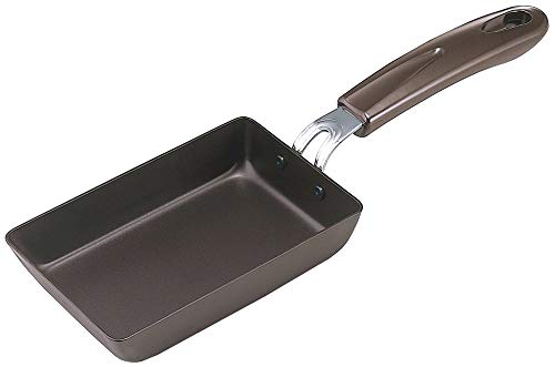 下村企販 卵1個でぴったり 卵焼き フライパン 【日本製】 IH・直火対応 卵焼き器 小 15×10cm お弁当作り 一人暮らし ブラウン 鉄製