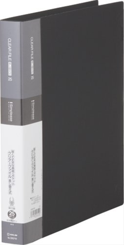 キングジム クリアファイル シンプリーズ 透明 差替式 最大収納80ポケット 30穴 A4タテ 黒 138SPW-BK