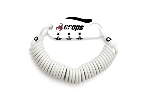 クロップス(crops) コンパクトワイヤーロック Q3 | 3mm×1800mm 3桁ダイヤル CP-SPD08-02 (ホワイト)
