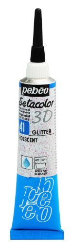 イリデセント/0.2リットル/557041・Color:イリデセント・パッケージ個数:1・内容量:20ml・ラメ入りの膨らんだ線やドットが描ける絵の具(水性アクリル顔料絵具)ノズルから直接、塗布面に描くことができ、美しいグリッターの入った盛り上がった線やドットが簡単に描けます。・膨らみのあるラインを描けるのが特徴です。・乾燥するとグリッター(ラメ)が光だします。美しいグリッターの入った盛り上がった線やドットが描ける布用絵具です。洗濯可能。 (より)