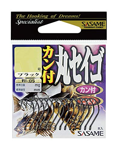 ささめ針(SASAME) RI-05 カン付丸セイゴブラック 10号