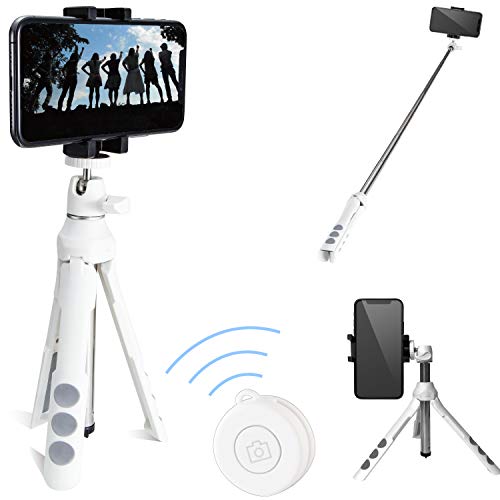 エレコム P-STSRWH スマートフォン用 2way三脚 Bluetoothリモコン付 ホワイト