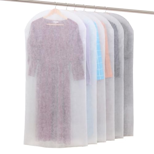 アストロ 衣類カバー ホワイト ロングサイズ 6枚組 洋服カバー 通気性の良い不織布 埃除け ジャケット ..