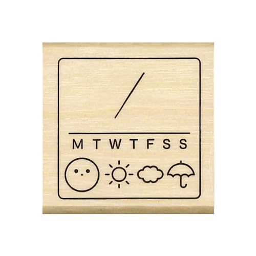 こどものかお スタンプ N#手帳はんこ部 週間お天気 0412-001
