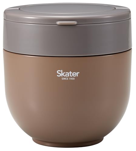 樂天商城 - スケーター(Skater) 保温 保冷 丼ぶり ランチジャー 大容量 1250ml 折りたたみハンドル付 抗菌 ナッツブラウン LDNO13AG