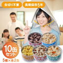 サンヨー堂 缶詰 ごはん缶 10缶セット 美味しい ごはん 赤飯 とり飯 牛めし 五目めし チキンドライカレー 詰め合わせ 長期保存 非常食 備蓄用 保存食
