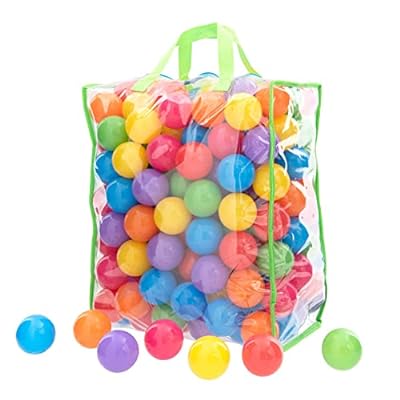 coccoro カラーボール レインボー7色 200個入り 6cm ボールプール用ボール 収納バッグ付き