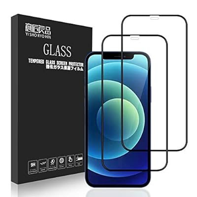 【国産ガラス使用！2枚入り】 iphone12miniガラスフィルム 5.4インチ 全面 強化ガラス 炭素繊維ソフトフレーム アイフォン12mini 意匠良品 (iphone12mini, 全面クリア)