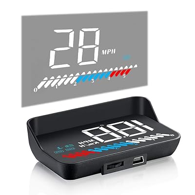 NikoMaku ニコマク HUD ヘッドアップディスプレイ M7 OBD2 GPS 両方同時対応 タコメーター 日本語説明書 後付け 車載スピードメーター 時速をフロントガラスに 過速度警告搭載