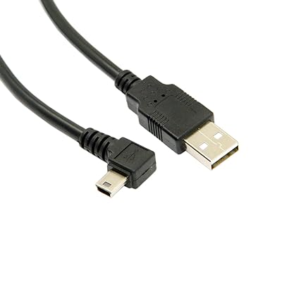 KKM-ラブショー【JCT請求書発行可能】【2個装】 USB 2.0 ミニケーブル USB(A)オス-USB(miniB)オス L型 上下左右90°方向変換ケーブル 金メッキ付き 高速480Mbpsのデータ転送同期リード (0.5m右L 2枚)