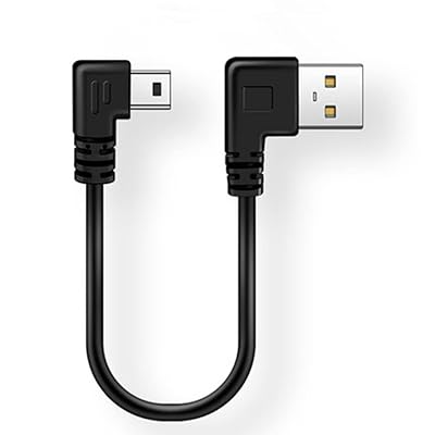 KKM-ラブショー【JCT請求書発行可能】USB 2.0 ミニケーブル USB(A)オス-USB(miniB)オス 同時L型 【0.25m】左右90°方向変換ケーブル 金メッキ付き 高速480Mbpsのデータ転送同期リード (0.25m右L*右L 1