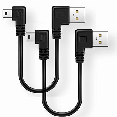 KKM-ラブショー【JCT請求書発行可能】USB 2.0 ミニケーブル USB(A)オス-USB(miniB)オス 同時L型【0.25m】 左右90°方向変換ケーブル 金メッキ付き 高速480Mbpsのデータ転送同期リード (0.25m右L *左L