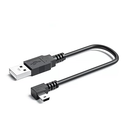 KKM-ラブショー【JCT請求書発行可能】USB 2.0 ミニケーブル USB(A)オス-USB(miniB)オス L型 上下左右90°方向変換ケーブル 金メッキ付き 高速480Mbpsのデータ転送同期リード (1.0m左L)