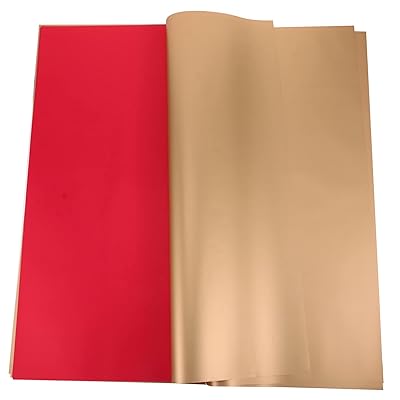 EXCEART 包装紙 ラッピング ペーパー ロール ギフト包装紙 二重サイドラッピングペーパー ギフト プレゼント おしゃれ きれい かわいい 20枚セット 58x58cm 赤とゴールデン