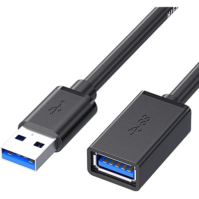 USB延長ケーブルUSB 3.05 Gbps高速データ転送A-A型オス・メスUSB延長線1.5 M（黒）