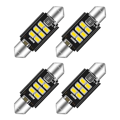 楽天Cielos楽天市場店Kazuki DC9-60V T10 36mm ルームランプ 車内ランプ 無極性 6連 3020SMD トランク/ラゲッジ/マップランプ/ナンバー灯 12V/24V車用 両口金タイプ ホワイト 定電流回路内蔵 4個入り