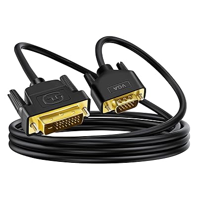 ANNNWZZD DVI VGA 変換 ケーブル 単方向伝送 ラップトップ PC HDTV プロジェクター モニター用 3M