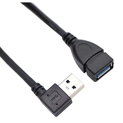 ViViSun【JCT請求書発行可能】USB 3.0 L型 90°方向変換ケーブル USB 3.0 延長ケーブル タイプAオス- タイプAメス 超高速 5Gbpsのデータ転送同期リード (左L)