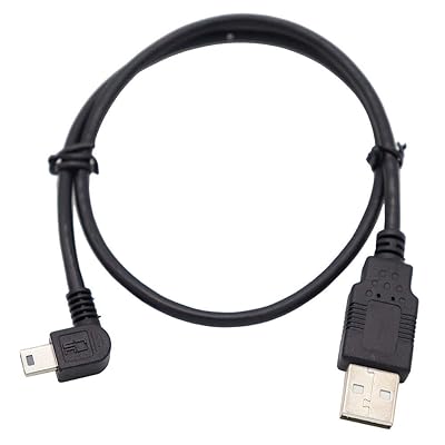 ViViSun【JCT請求書発行可能】USB 2.0 ミニケーブル USB(A)オス-USB(miniB)オス L型 左右90°方向変換ケーブル 金メッキ付き 高速480Mbpsのデータ転送同期リード (1.8m, 右L)