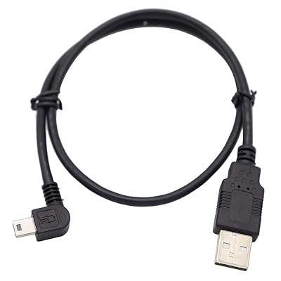 ViViSun【JCT請求書発行可能】USB 2.0 ミニケーブル USB(A)オス-USB(miniB)オス L型 左右90°方向変換ケーブル 金メッキ付き 高速480Mbpsのデータ転送同期リード (0.5m, 右L)