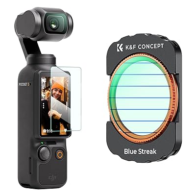 K&F Concept DJI OSMO Pocket 3用磁気式フィルター ブルーストリークフィルター 特殊効果フィルター 磁気吸着 装着便利 AGC光学ガラス 28層ナノコーティング 防水防汚 夜景/ポートレート最適