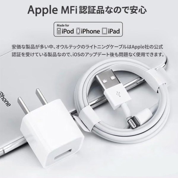 Lightningケーブル 1m ライトニングケーブル Foxconn iPhone iPad iPod 純正ケーブル