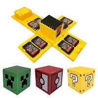 Switch カードケース BOX 16枚収納 保護 持ち運び ニンテンドースイッチ かわいい ボックス ソフトケース 大容量 ゲーム 収納 ケース 携帯 子供に最適 はてなブロック クリーパー モンスターボール