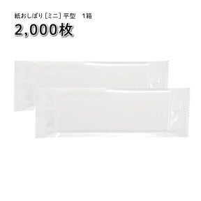 紙おしぼり [ミニ] 平型 2000枚【1枚あたり約2.42円】【送料無料※離島沖縄除く】12cm×22cm