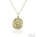 【10%OFFクーポン配布中】 k10 コイン メンズネックレス コインタイプ イエローゴールドk10 コインモチーフネックレス メンズ 10k 10金 ペンダ...