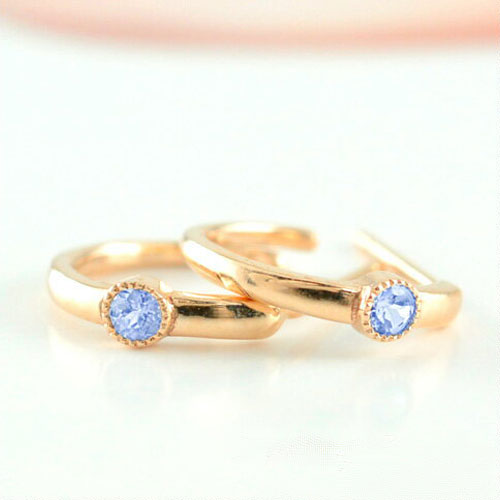 【ファッションザセール10％OFF】 k10 ピアス タンザナイト レディース ゴールド フープピアス ピンクゴールド 10k 10金 フープピアス Gフープ フープ スタッドピアス ラウンド 天然石 誕生石