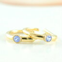 【10%OFFクーポン配布中】 18金 ピアス タンザナイト レディース ゴールド k18 フープピアス イエローゴールド 18k フープピアス Gフープ フープ スタッドピアス ラウンド 天然石 誕生石(4)
