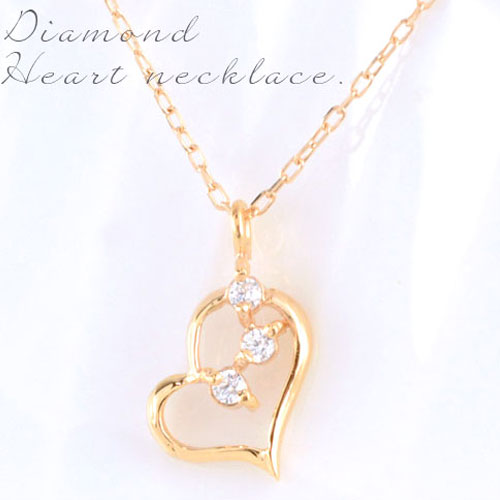 k18 �ͥå��쥹 ��������� �ϡ��� �ڥ����� 18k 18�� �ԥ󥯥������ 0.03ct �����ץ�ϡ��� ��������ɥڥ����� ���� ����ץ� �ץ�...