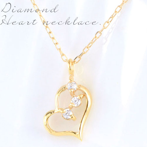 k18 �ͥå��쥹 ��������� �ϡ��� �ڥ����� 18k 18�� ��������������� 0.03ct �����ץ�ϡ��� ��������ɥڥ����� ���� ����ץ� ��...