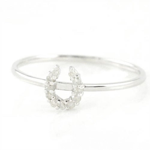 樂天商城 - 【10%OFFクーポン配布中】 k10 ダイヤモンド リング レディース 0.05ctゴールド 10金 ダイヤ 華奢 小指 指輪 ピンキーリング 10k ジュエリー 馬蹄 お手ごろ 母の日 誕生日