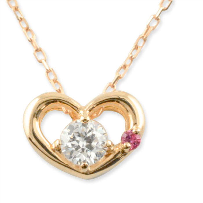 k18ネックレスダイヤモンドルビー...