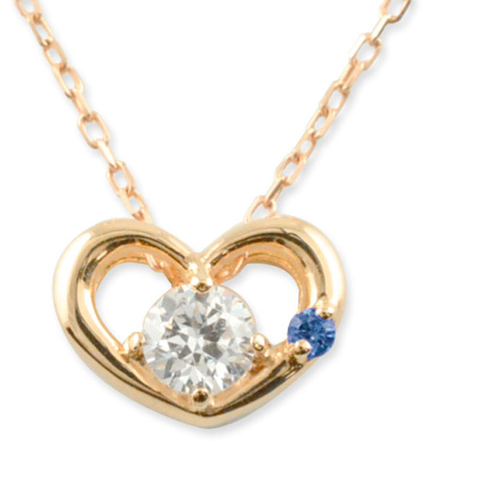 k18ネックレスダイヤモンドサファ...