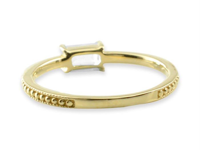 k18 リング バケットカット ブルームーン 指輪 18金 ゴールド ピンキーリング イエローゴールド クラシカル 18k 華奢 レディース アンティーク 6月 誕生石 天然石 カラー かわいい おすすめ 重ねづけ バレンタイン ホワイトデー