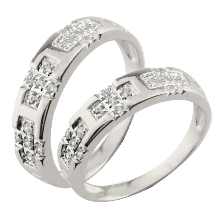 【BLACK FRIDAY ポイント10倍】 ペアリング k18 リング ダイヤモンド 指輪 クロス 十字架 ホワイトゴールド マリッジリング 18k 18金 ...