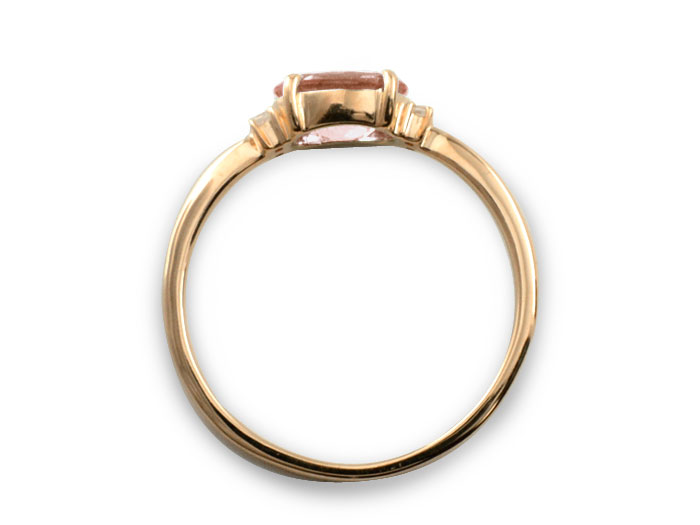 ガーネット オーバル ダイヤモンド リング 指輪 k18 ゴールド ピンキーリング 大粒 ピンクゴールド クラシカル 18k 18金 華奢 レディース アンティーク 1月 誕生石 天然石 カラー かわいい 重ねづけ