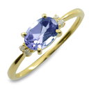 k18 リング タンザナイト ダイヤモンド 指輪 k18 18金 ゴールド ピンキーリング 大粒 イエローゴールド クラシカル 18k 華奢 レディース アンテ...