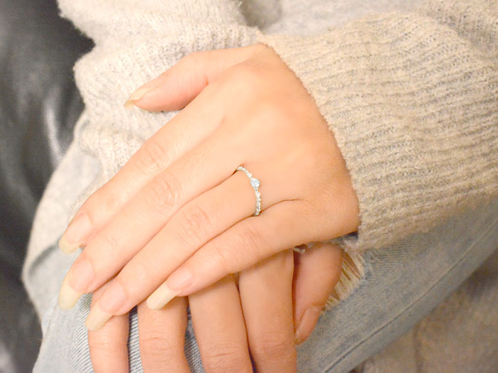 【スーパーセール 10%OFF】 k10 ブルームーン リング ダイヤモンド 指輪 ゴールド ホワイトゴールド クラシカル 10k 10金 華奢 レディース アンティーク 6月 誕生石 天然石 カラー かわいい 重ねづけ バレンタイン ホワイトデー