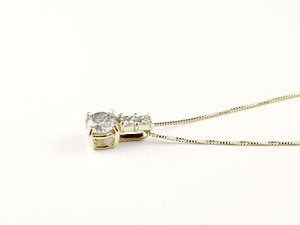 シエロブルーの【10％OFFクーポン配布中】 k18 ネックレス ダイヤモンド ダイヤ 記念日 イエローゴールド 18k 18金 ペンダント レディース｜アングル2