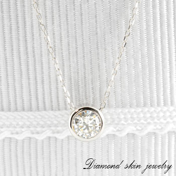 Rakuten - 【10%OFFクーポン配布中】 ホワイトゴールド 一粒ダイヤ 0.2ct ダイヤモンドk18 ネックレス ダイヤモンドペンダント ダイヤ ペンダント 一粒 1粒 プレゼントに 母の日 誕生日