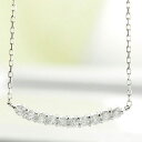 【スーパーセール10%OFF】 k18 ネックレス ダイヤモンド レディース ペンダント ホワイトゴールド ダイヤ 18k 18金 pendant 華奢 シンプル 記念 誕生日 ライン スキンジュエリー(4)