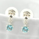 ピアス ブルートパーズ プラチナ レディース スタッドピアス ブラ 揺れる プラチナ900 一粒 ジュエル プチピアス 11月の誕生石 天然石 3mm 納期1週間(4)