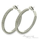 k18 ピアス フープピアス ダイヤモンド ホワイトゴールド ワンタッチ式 サークル k18 ゴールド エタニティ 18k レディース 天然石 18金