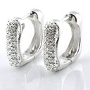 【ファッションザセール10%OFF】 18金 ピアス ダイヤモンド ゴールド レディース k18 パヴェ ダイヤフープピアス 0.7ct フープピアス 18k フープ エタニティ キューブ スキンジュエリー 中折れ 四角(4)